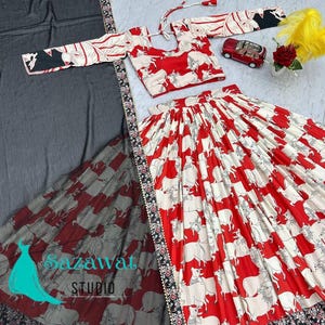 Navratri Lehenga Choli für Frauen Baumwolle mit kalamkari print indische hochzeitskleidung brautsjungfer lehenga partywear individuell genäht