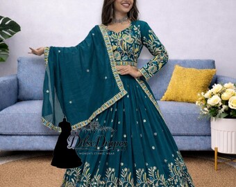Lehenga Choli tradicional indio para boda, para mujer, lehenga para fiesta, lehenga para dama de honor, ropa de fiesta confeccionada
