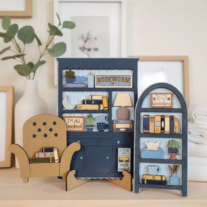 Miniature Shelf Display – Layered Wood Scene | Handmade Decor for Every Theme