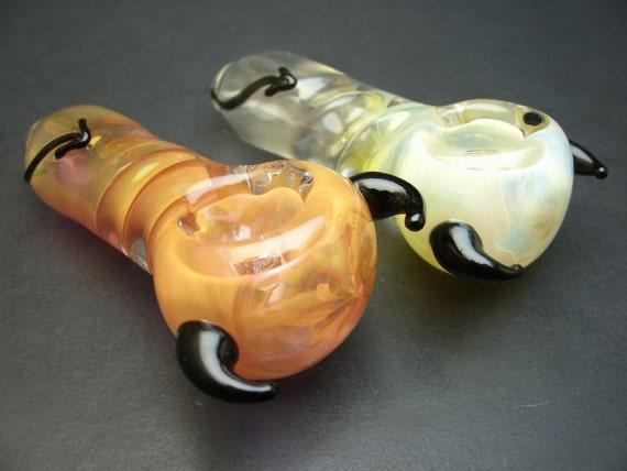 Black Devil w//Red Horns USA Made in Colo Chillum Glass Tobacco Smoking Pipe