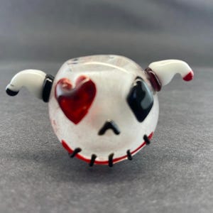 Harley Joker Girl Glow in the Dark Glass Pipe Halloween