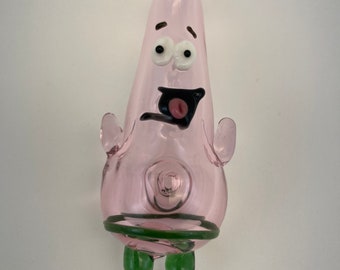 Pink Patrick the Star Fish Glass Pipe