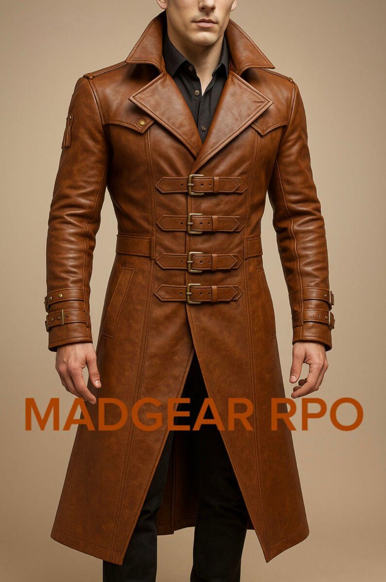 Manteau long à capuche gothique noir pour homme
