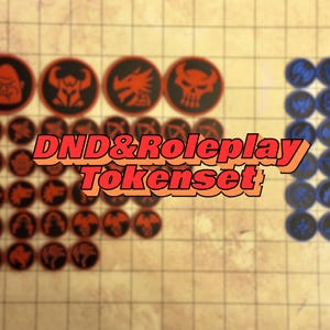 47-delige D&D-spelmarkerset voor tabletop-RPG's, tokens voor spelers en tegenstanders, accessoires voor rollenspellen, gevechtskaart