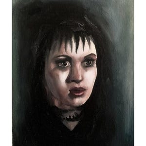 Original Oil Painting, Beetlejuice, Lydia Deetz