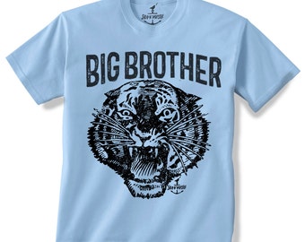 BIG BROTHER TIGER -- Kids T shirt -- Size 2t, 3t, 4t, youth xs, yth sm, yth med, yth lg skip n whistle