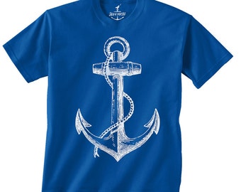 Royal Anchor -- Camiseta para niños -- ideas para fiestas de cumpleaños de niños pequeños Jóvenes Tamaño pirata Tamaño 2t, 3t, 4t, youth xs, yth sm, yth med, yth lg