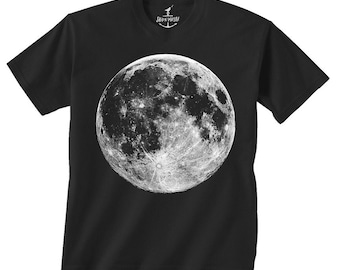 満月 - キッズTシャツ - 幼児、青少年、男の子の誕生日パーティーのアイデア、宇宙テーマ サイズ 2t、3t、4t、ユースxs、yth sm、yth med、