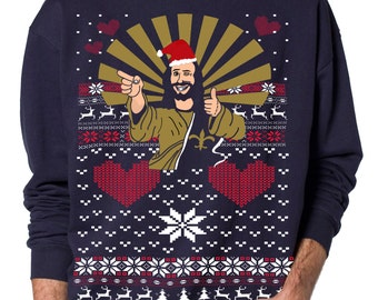 PULL DE NOËL MOCHE - Pull de Noël - Pull de Noël - Pull de Noël - Jesus Santa -- sweat-shirt pull -- s m l xl xxl