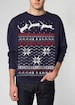 Ugly Christmas sweater -- Cat jumping in snow -- pullover cat sweatshirt -- s m l xl xxl xxxl 