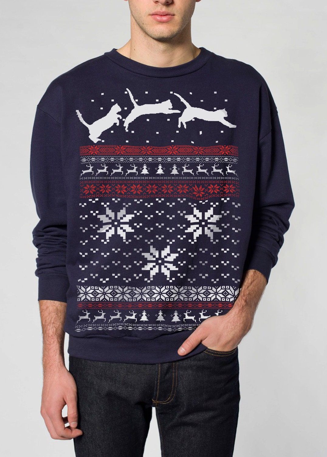 Christmas Cat Sweater Ugly Christmas 
