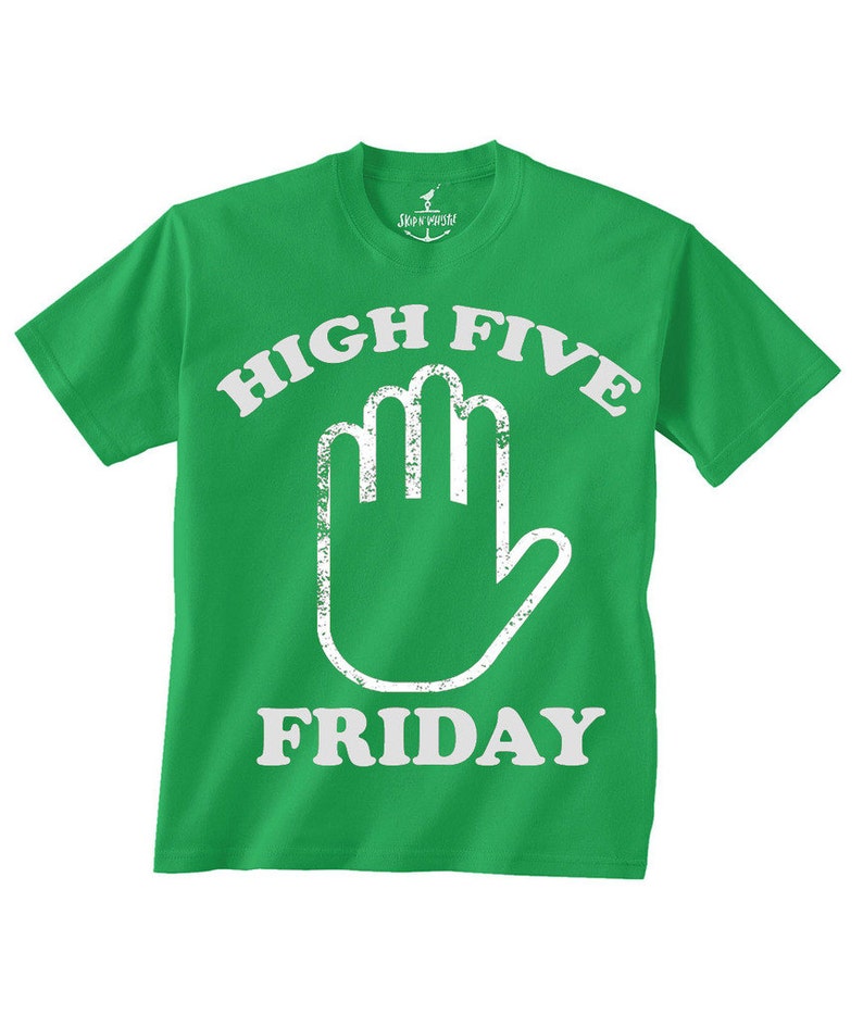 High Five Friday Kids T shirt toddler youth boys birthday party ideas Weekend theme Size 2t, 3t, 4t, youth xs, yth sm, yth med, yth lg image 1