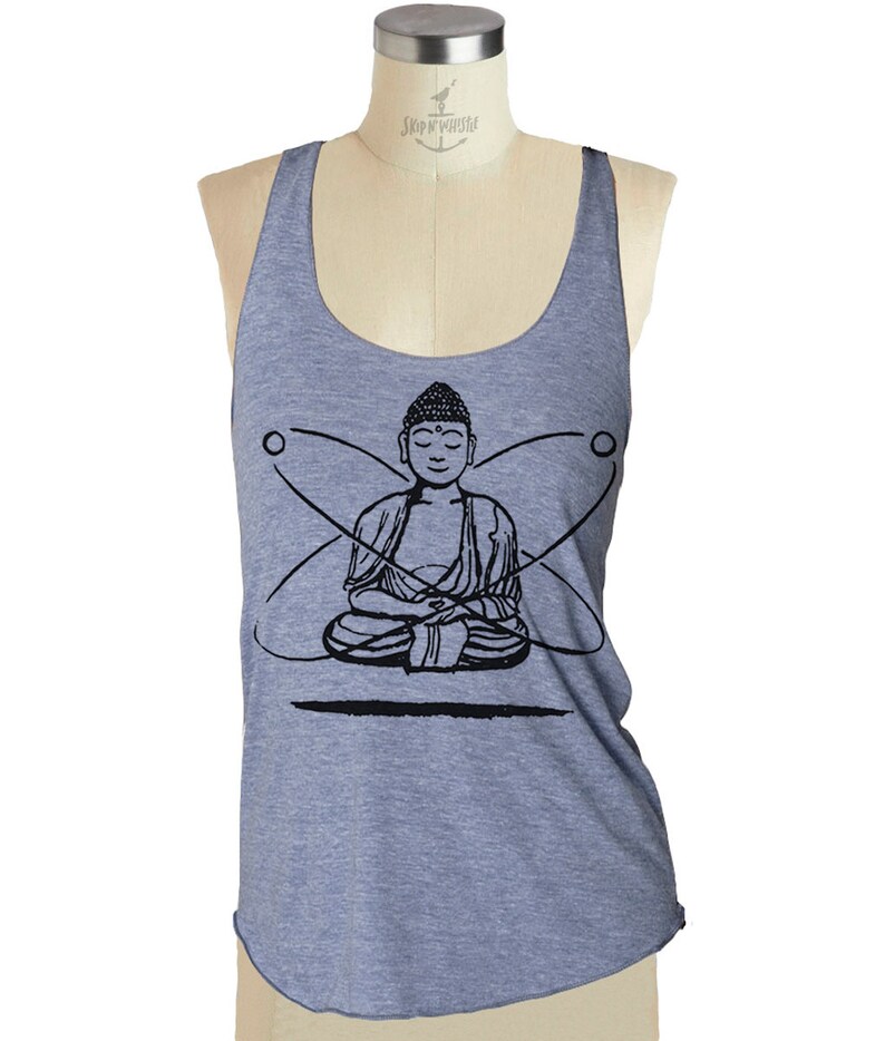 BUDDHA Levitating Tank Top Shirt American Printed Apparel Etsy