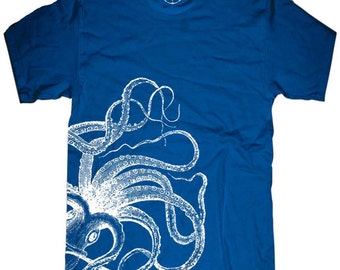 Octopus mens T-shirt --- Kraken -- sizes sm med lg xl xxl