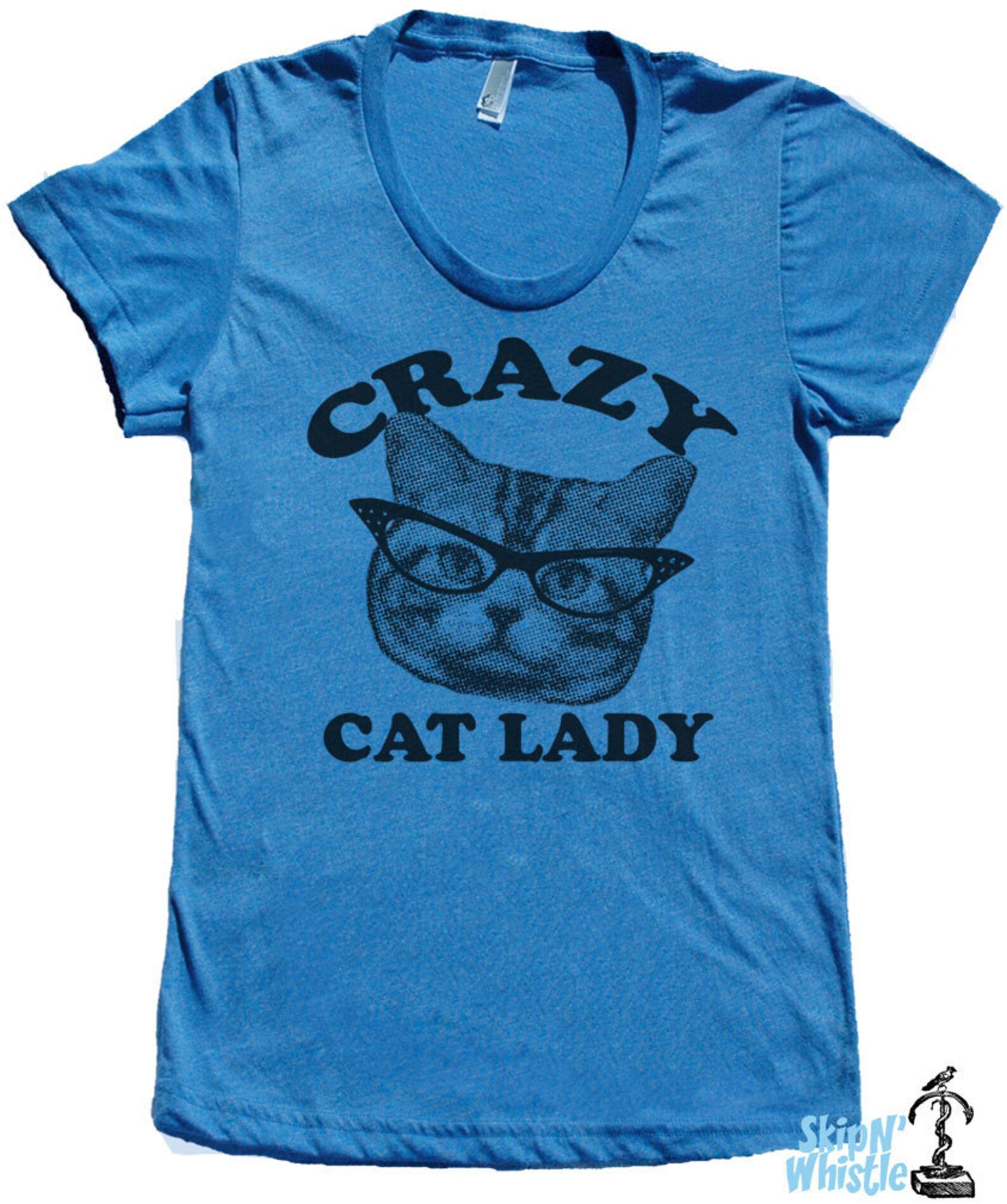 CRAZY CAT lady t shirt american apparel S M L XL 6 Etsy
