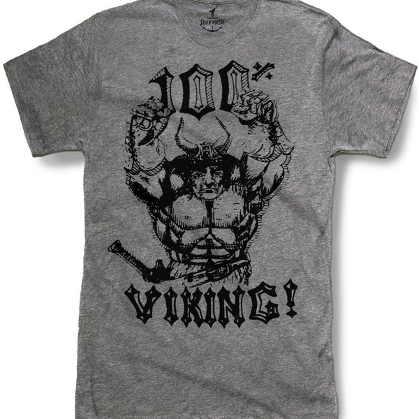 100% VIKING Mens t shirt -- 8 color options -- sizes sm med lg xl xxl skip n whistle