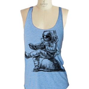 SCIENCE ASTRONAUT Womens Tank Top--- Tri-Blend Racerback tank woman S M L XL (8 Color Options)