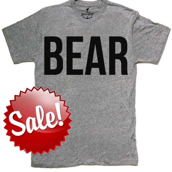 BEAR tshirt -- mens t shirt -- sizes sm med lg xl xxl