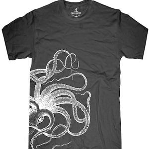 Octopus mens T-shirt Kraken sizes sm med lg xl xxl image 1