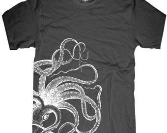 Octopus mens T-shirt --- Kraken -- sizes sm med lg xl xxl