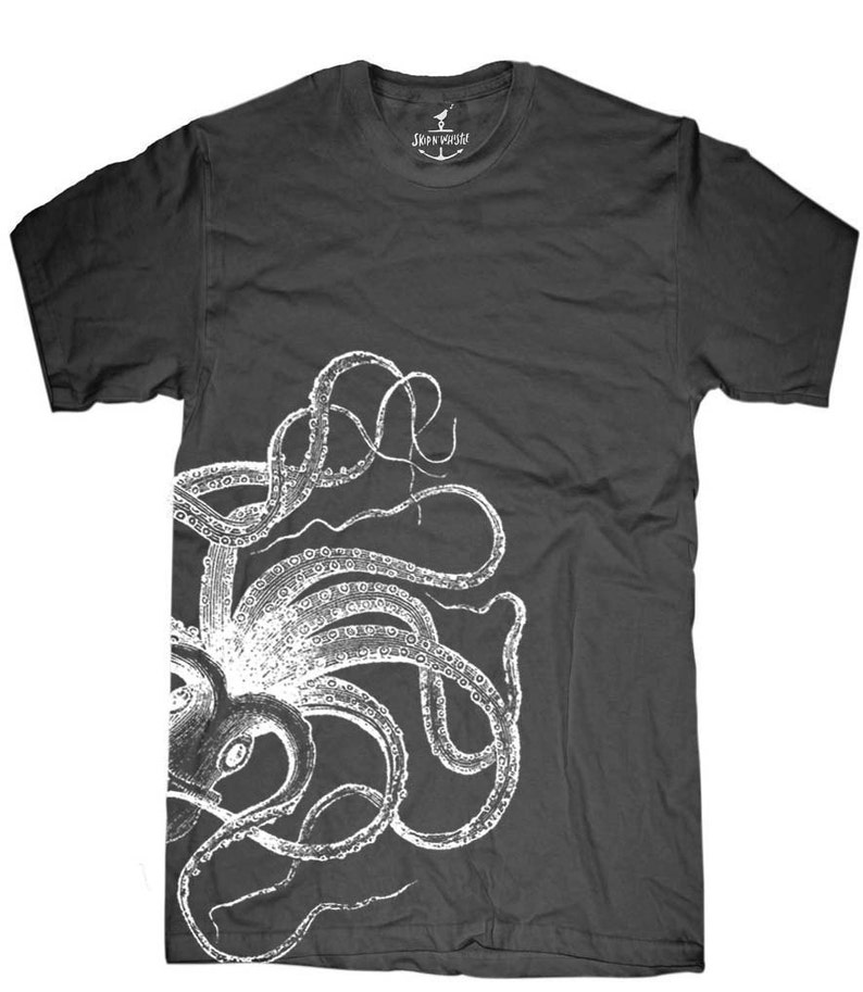 Octopus mens T-shirt Kraken sizes sm med lg xl xxl image 1
