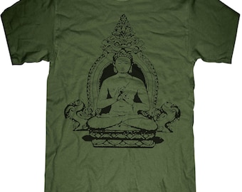 Mens BUDDHA T-shirt --- unisex -- 12 COLOR OPTIONS sm,med,lg, xl, xxl,