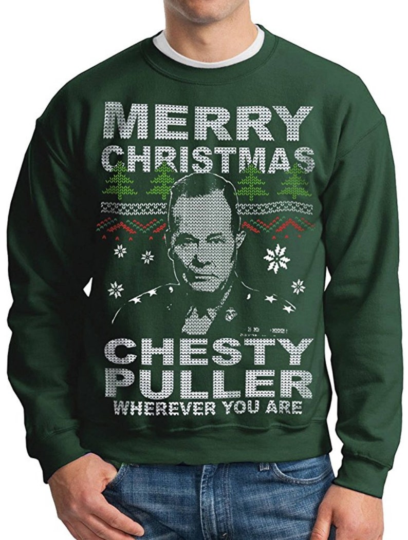 MARINE Corps CHESTY PULLER Ugly Christmas Sweater Unisex - Etsy