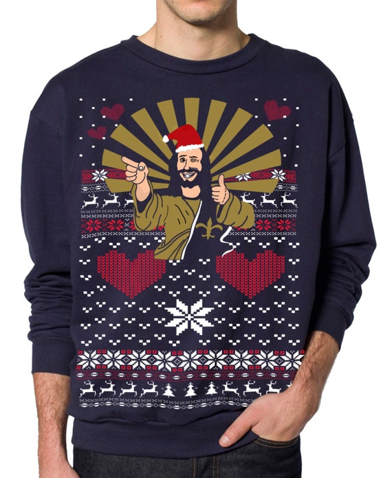 Lelijke kersttrui trui sweatshirt Kleding Herenkleding Hoodies & Sweatshirts s m l xl xxl Jesus Santa 