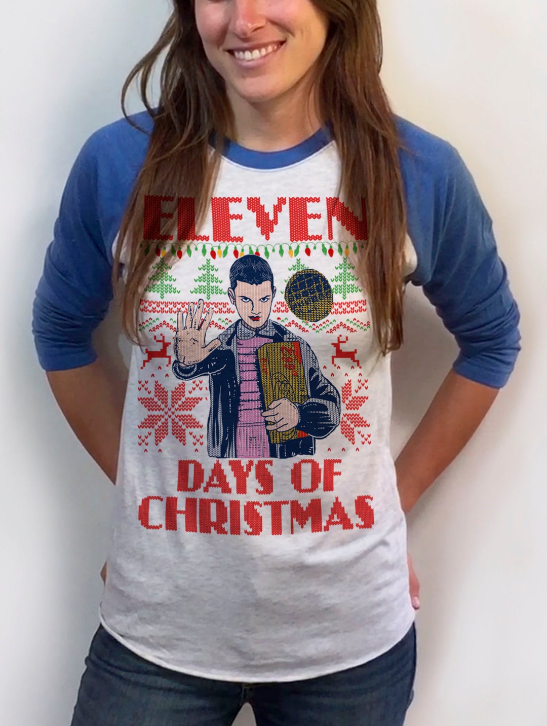 Camiseta de béisbol de Navidad STRANGER THINGS SHIRT - Etsy México