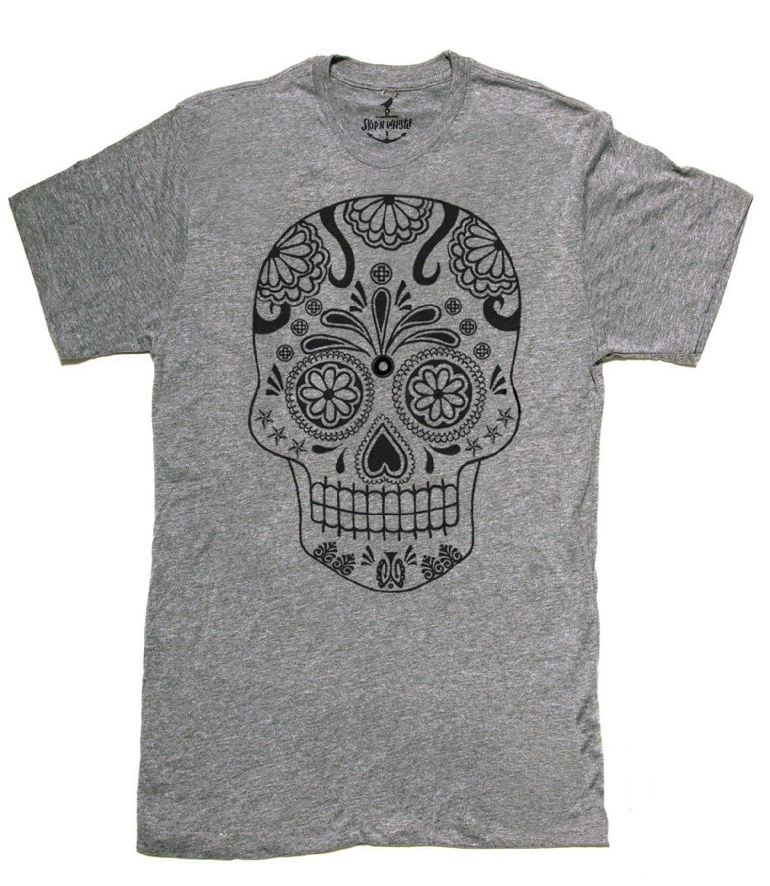 Mens Unisex Tshirt Sugar Skull Sizes Sm Med Lg Xl Etsy