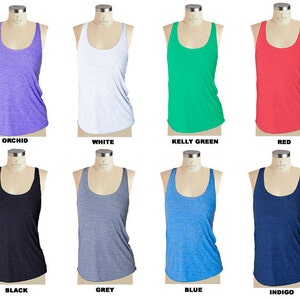 Womens OCTOPUS shirt TANK TOP American printed apparel Tri-Blend Racerback S M L 8 Color Options m5p image 2