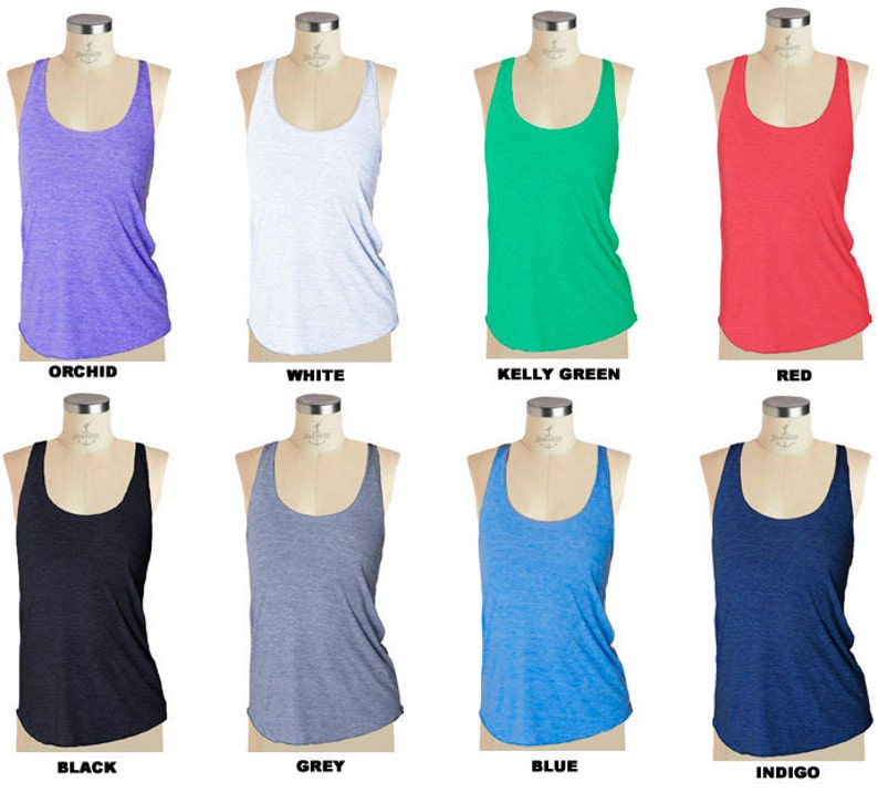 Womens OCTOPUS shirt TANK TOP American printed apparel Tri-Blend Racerback S M L 8 Color Options m5p image 2
