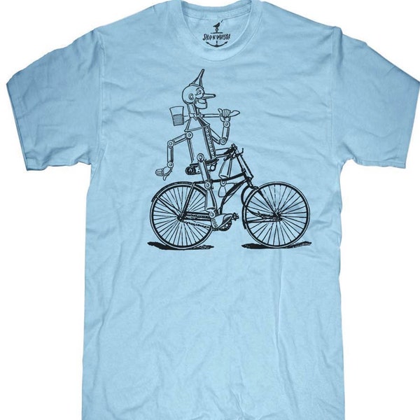 Wizard of Oz Tin Man shirt - tshirt unisex tee on Bike - sizes sm med lg xl xxl 3xl, 4xl, 5xl