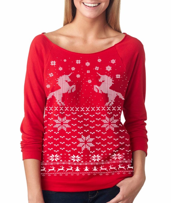 Ladies unicorn shop christmas jumper