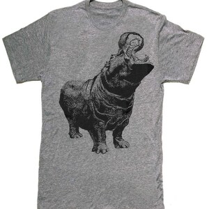 Mens unisex T-shirt ---- Hungry Hippo ---- sizes sm med lg xl xxl 3xl, 4xl, 5xl