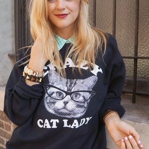 Crazy Cat Lady sweatshirt for women image 1