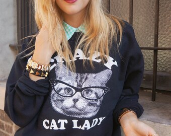 Crazy Cat Lady sweatshirt for women