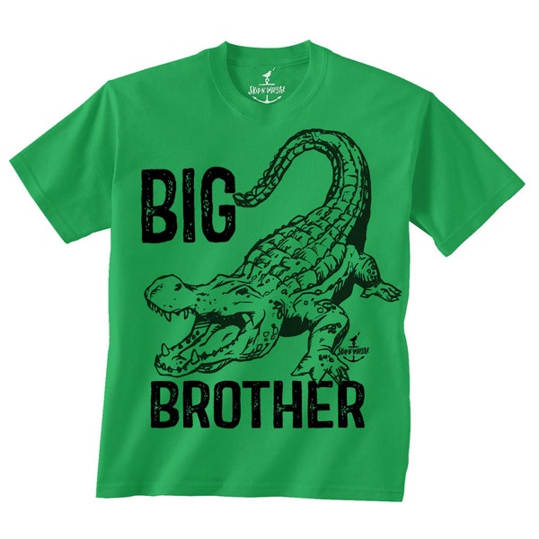 BIG BROTHER ALLIGATOR -- Kids T shirt -- Size 2t, 3t, 4t, youth xs, yth sm, yth med, yth lg skip n whistle