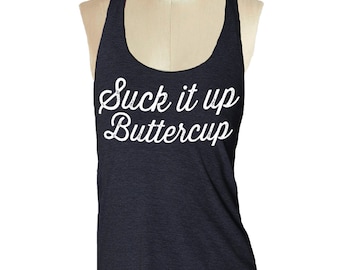 Succiona Buttercup Tank Top -- Racerback Tank Top Womens Workout Tank Top Running Tank Top Skip n whistle