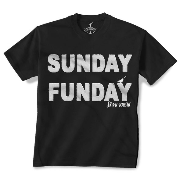 SUNDAY FUNDAY -- KIDS T shirt -- (7 color choices) Size 2t, 3t, 4t, youth xs, yth sm, yth med, yth lg