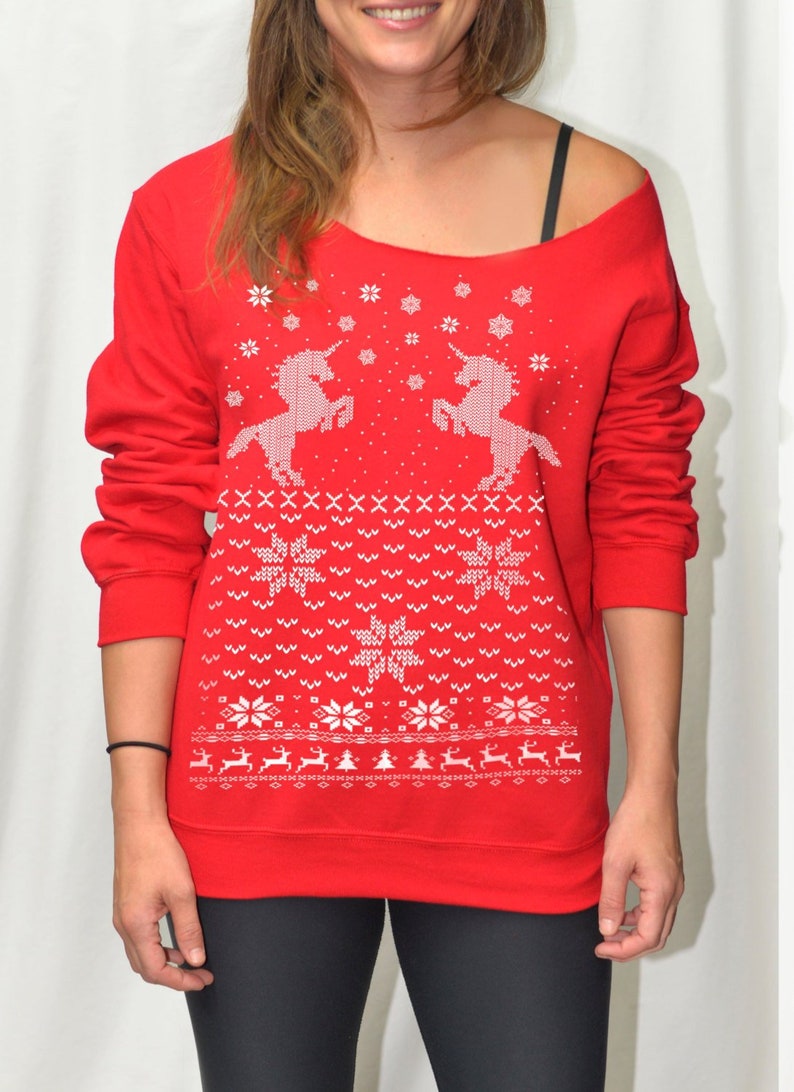 Off the shoulder christmas sweatshirt Clearance