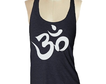 OhM YOGA Tank Top shirt - Vêtements imprimés américains Tri-Blend Tank workout - en tailles s,m,lg, xl, xxl
