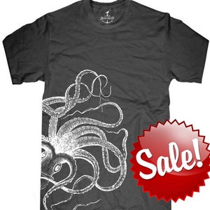 Octopus mens T-shirt Kraken sizes sm med lg xl xxl image 2