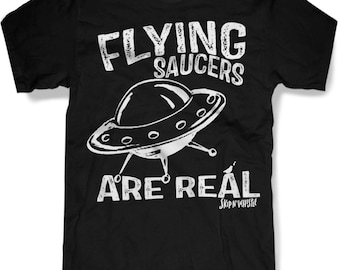 UFO FLYING SAUCERS T shirt homme -- 8 options de couleur -- tailles sm med lg xl xxl skip n whistle