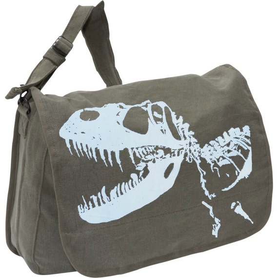 Dinosaur Print Messenger Bag Personalized