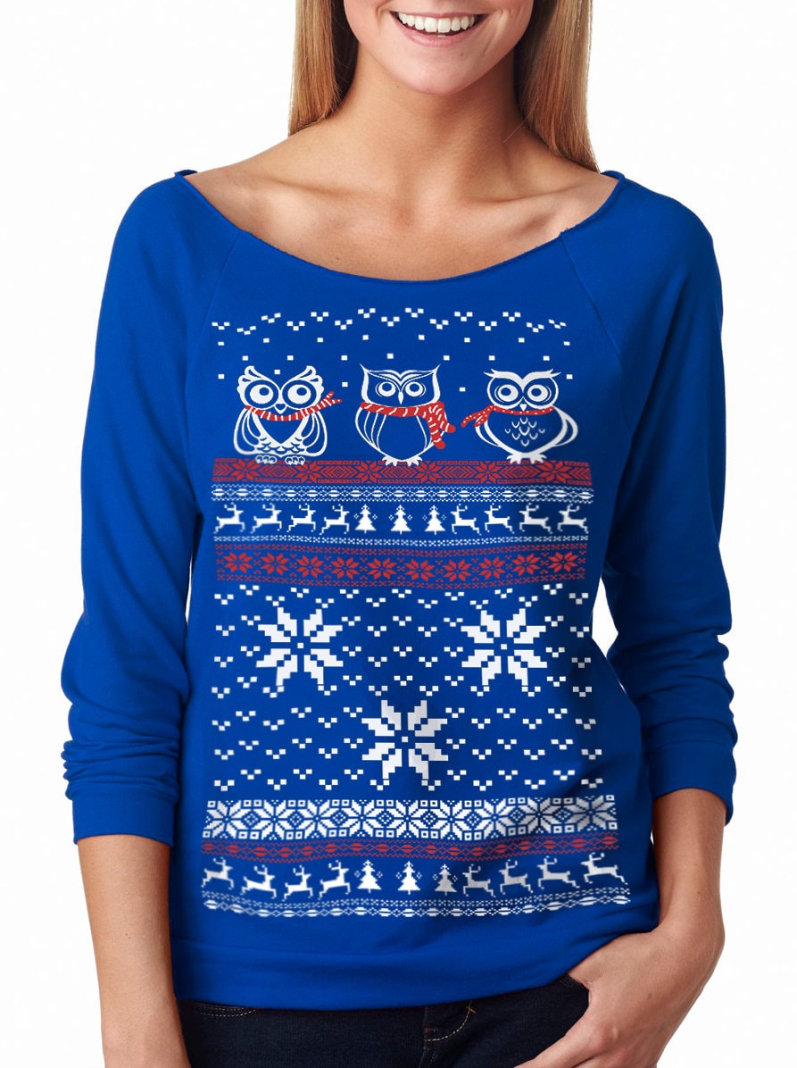 OWL SWEATSHIRT Owl Christmas Sweater Owl Sweatshirt Etsy