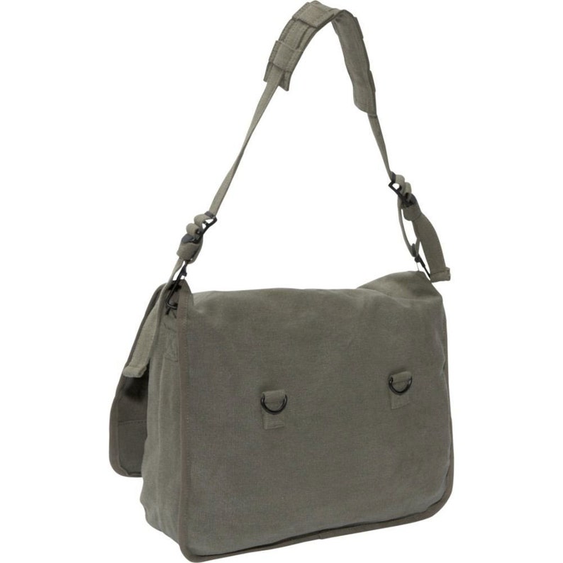 Cat Indian Canvas messenger bag grote veldtas verstelbare strap skip n whistle afbeelding 5