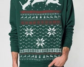 Christmas Cat sweater -- Ugly Christmas sweater -- sweatshirt -- pullover cat sweatshirt -- s m l xl xxl xxxl