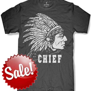 INDIAN CHIEF Mens t shirt 8 color options sizes sm med lg xl xxl image 1