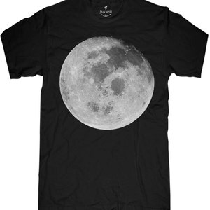 MOON SHIRT Mens T Shirt 2 Color Options Black and - Etsy